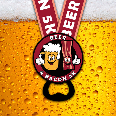 Beer and Bacon 5k- Throwback Medal